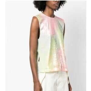 NWOT Stine Goya Drisha Sequin Sleeveless Top in Ombré-Effect SZ S